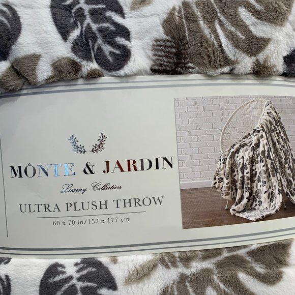 Monte & Jardin Bedding New Monte Jardin Ultra Plush Throw 6 X 70 In